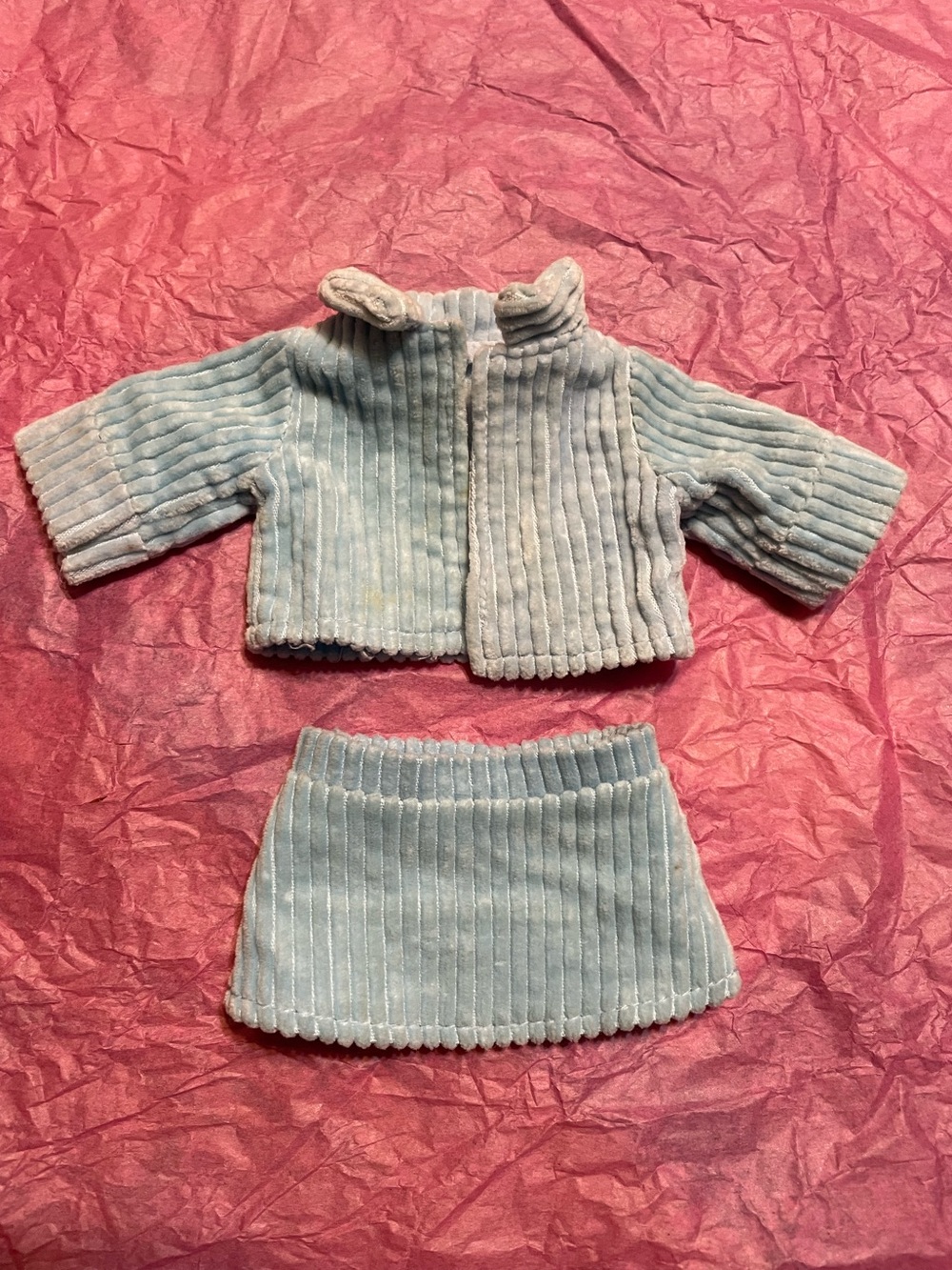 Teenie Beanie Bopper - Pretty Penelope blue Corduroy outfit